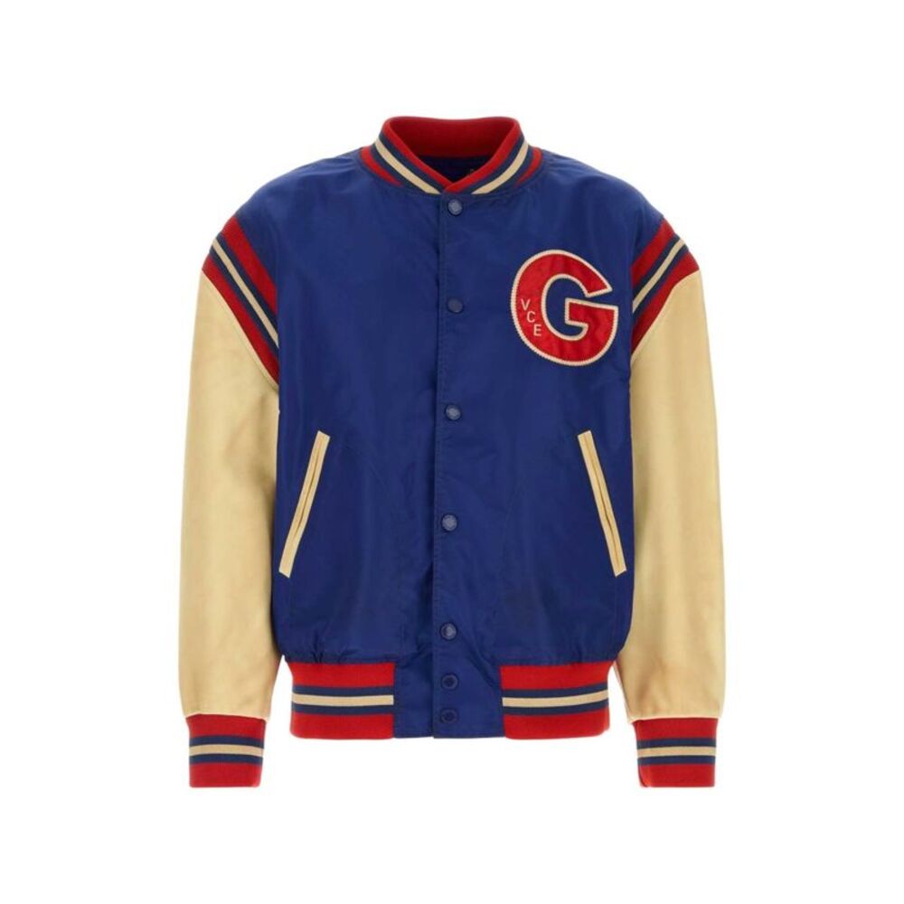 Golden Goose Men Patch Detail Nylon Bomber Jacket